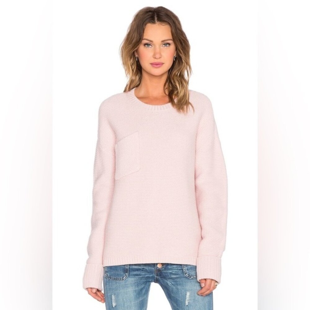 Revolve One Teaspoon Classic Cotton Chunky Knit Sweater Gray Marle Oversized XS